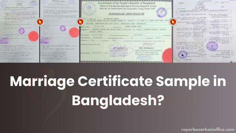 Marriage Certificate Sample in Bangladesh